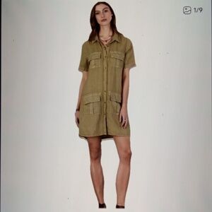 Sundance Harper Linen Mini Beachy Boho Light Green Womens Sp